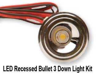 LED Recessed Bullet 3 Down Light Kit