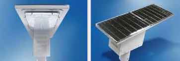 LED solar street and parking lot lighting fixtures