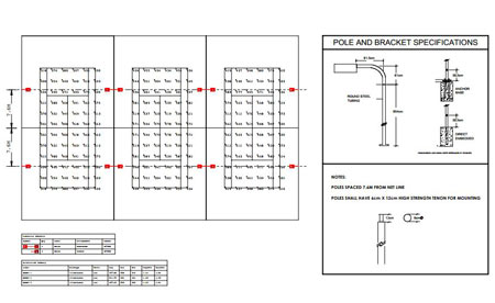 Photometric For Middle East Tennis Court Lighting Project