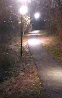 Trail Lighting At Night
