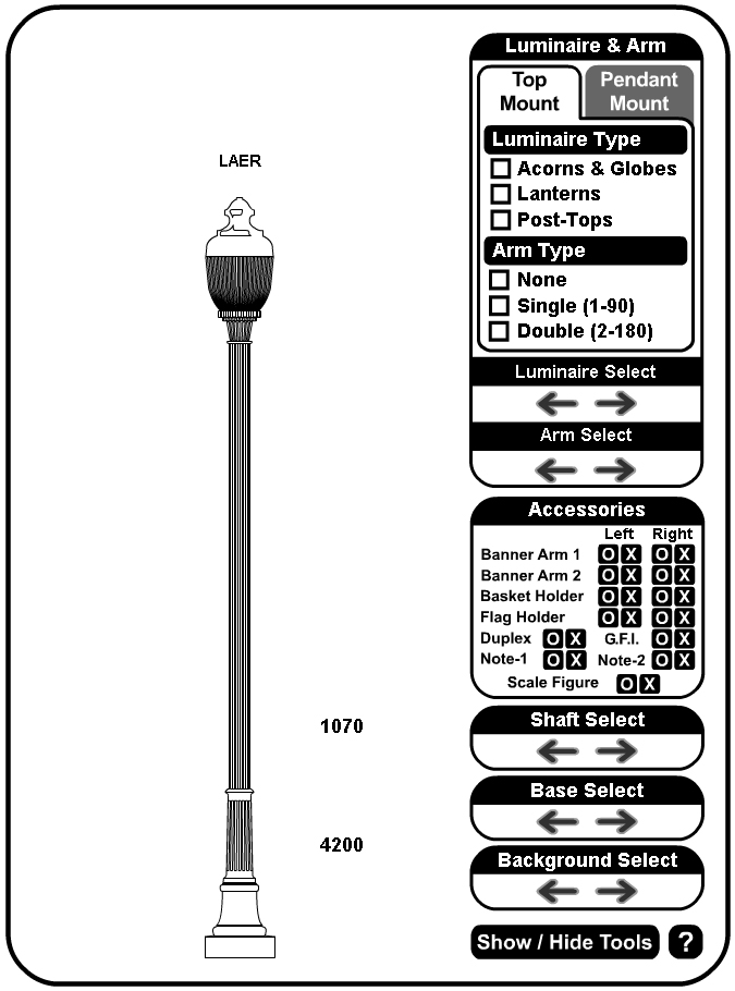 Acorn Style Lighting Pole