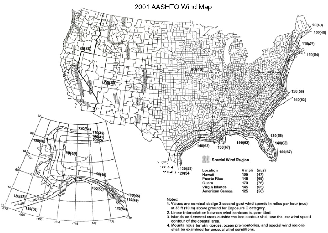 Aashto Wind Zone Map For Pole